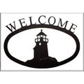 Village Wrought Iron Village Wrought Iron WEL-10-L Large Lighthouse Welcome Sign LG, WEL-10-L WEL-10-L
